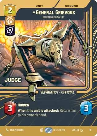 Image of General Grievous - Scuttling to Safety (18) - Judge Promos Foil