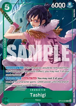 Image of Tashigi (Dash Pack) (OP14-029) - The Azure Sea's Seven Foil