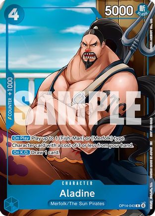 Image of Aladine (Dash Pack) (OP14-043) - The Azure Sea's Seven Foil