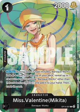 Image of Miss.Valentine(Mikita) (Dash Pack) (OP14-087) - The Azure Sea's Seven Foil