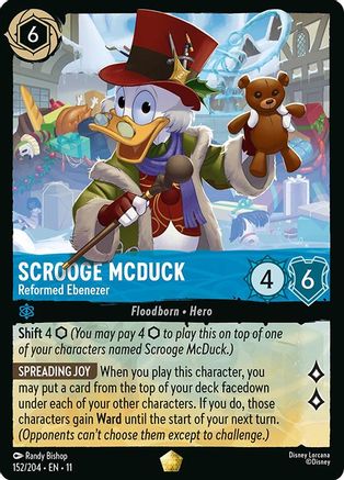 Image of Scrooge McDuck - Reformed Ebenezer (152/204) - Winterspell Cold Foil