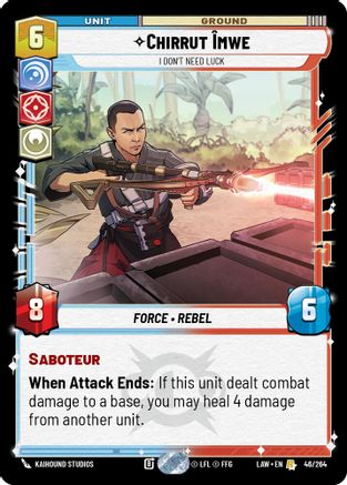 Image of Chirrut Îmwe - I Don't Need Luck (46/264) - A Lawless Time