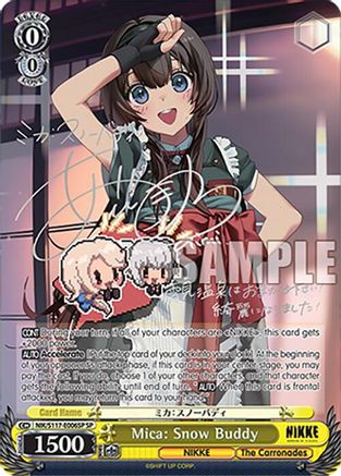 Image of Mica: Snow Buddy (SP) (Silver Stamp) (NIK/S117-E006SP SP) - GODDESS OF VICTORY: NIKKE