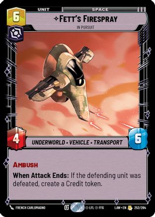Image of Fett's Firespray - In Pursuit (252/264) - A Lawless Time