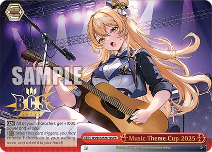 Image of Music Theme Cup 2025 (Foil) (WS/BCS2526-10S PR) - Bushiroad Event Cards