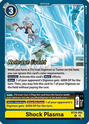 Image of Shock Plasma (BT24-092) - Time Stranger Release Event Cards Foil