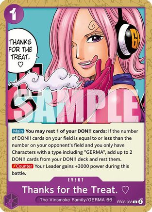 Image of Thanks for the Treat. (EB03-038) - Extra Booster: One Piece Heroines Edition