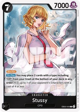 Image of Stussy (EB03-043) - Extra Booster: One Piece Heroines Edition Foil
