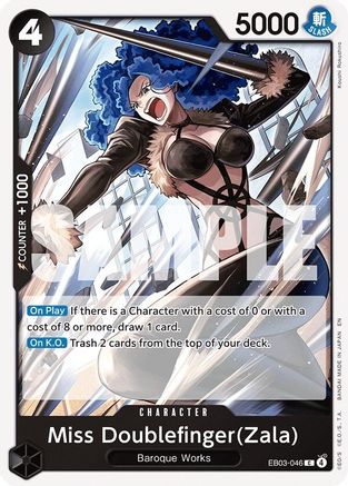 Image of Miss Doublefinger(Zala) (EB03-046) - Extra Booster: One Piece Heroines Edition