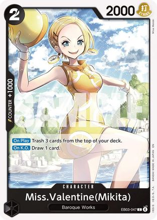 Image of Miss.Valentine(Mikita) (EB03-047) - Extra Booster: One Piece Heroines Edition