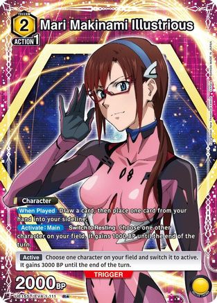 Image of Mari Makinami Illustrious (R*) (UE15ST/EVA-1-111) - UE15ST Evangelion New Theatrical Edition Starter Deck Foil
