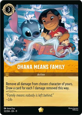 Image of Ohana Means Family (32/204) - Winterspell Cold Foil