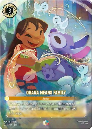 Image of Ohana Means Family (Enchanted) (224/204) - Winterspell Holofoil