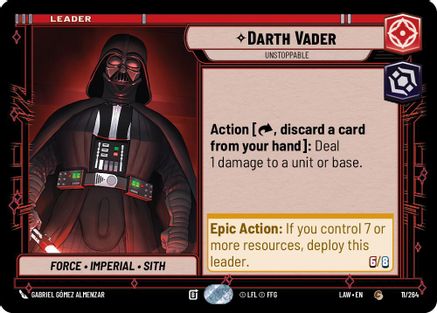 Image of Darth Vader - Unstoppable (11/264) - A Lawless Time