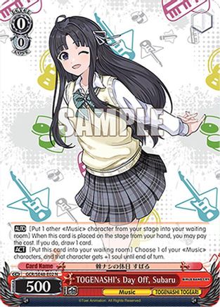 Image of TOGENASHI's Day Off, Subaru (GCR/SE48-E02 N) - Girls Band Cry Premium Booster