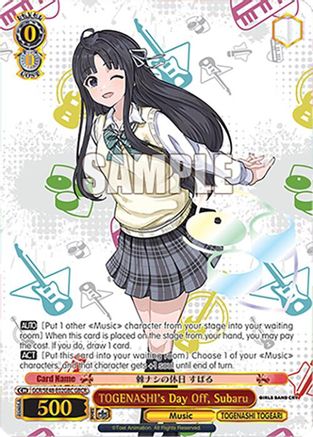 Image of TOGENASHI's Day Off, Subaru (GBCR) (GCR/SE48-E02GBC GBCR) - Girls Band Cry Premium Booster