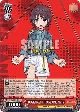 Image of TOGENASHI TOGEARI, Nina (GCR/SE48-E03 N) - Girls Band Cry Premium Booster