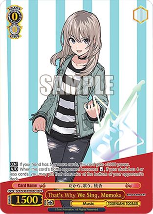 Image of That's Why We Sing, Momoka (GBCR) (GCR/SE48-E09GBC GBCR) - Girls Band Cry Premium Booster