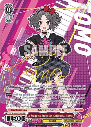 Image of A Stage to Stand on Seriously, Tomo (SP) (GCR/SE48-E13SP SP) - Girls Band Cry Premium Booster