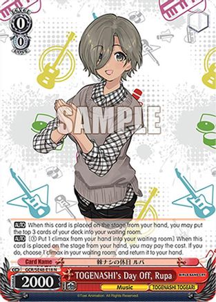 Image of TOGENASHI's Day Off, Rupa (GCR/SE48-E18 N) - Girls Band Cry Premium Booster