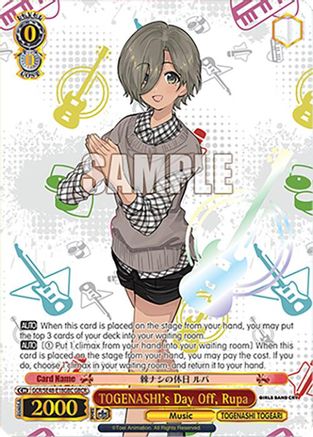Image of TOGENASHI's Day Off, Rupa (GBCR) (GCR/SE48-E18GBC GBCR) - Girls Band Cry Premium Booster