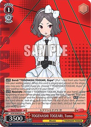 Image of TOGENASHI TOGEARI, Tomo (GCR/SE48-E24 N) - Girls Band Cry Premium Booster