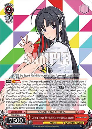 Image of Doing What She Likes Seriously, Subaru (GCR/SE48-E32 N) - Girls Band Cry Premium Booster
