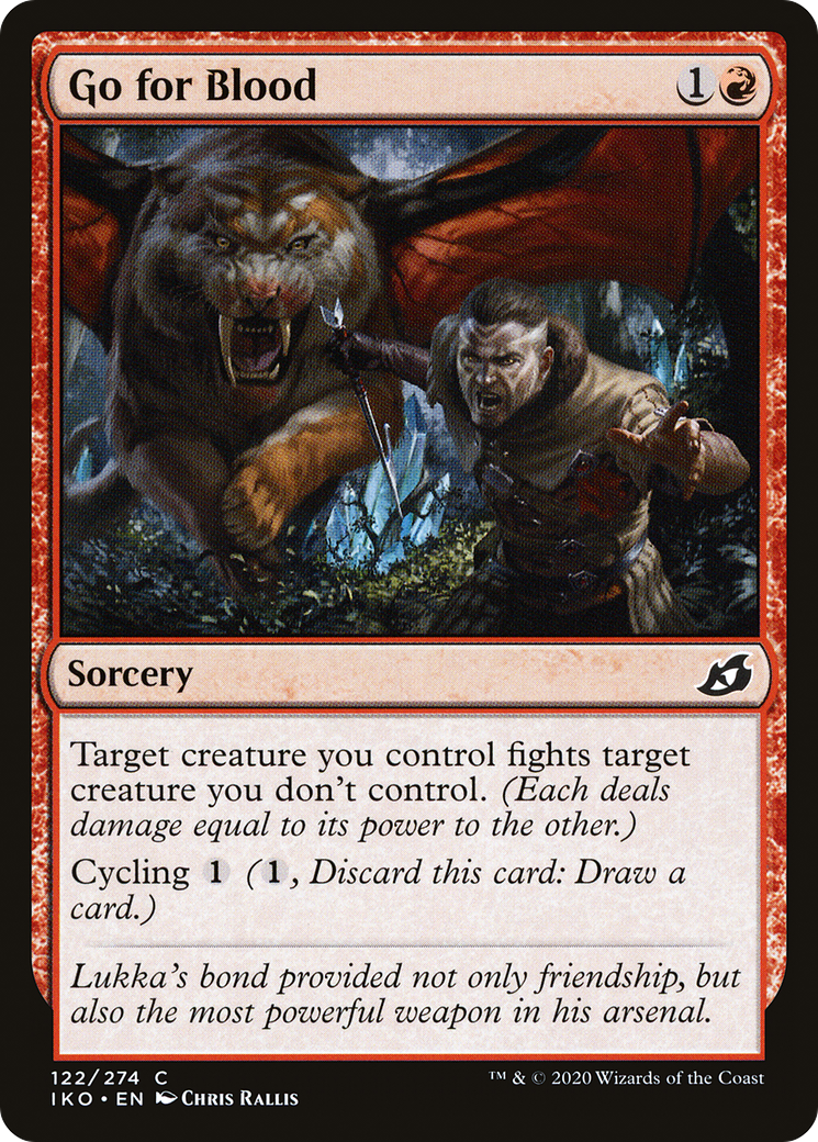 Image of Go for Blood (IKO-122) - Ikoria: Lair of Behemoths Foil