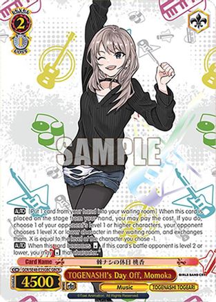 Image of TOGENASHI's Day Off, Momoka (GBCR) (GCR/SE48-E35GBC GBCR) - Girls Band Cry Premium Booster