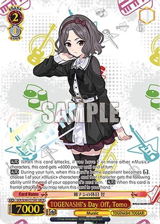 Image of TOGENASHI's Day Off, Tomo (GBCR) (GCR/SE48-E37GBC GBCR) - Girls Band Cry Premium Booster