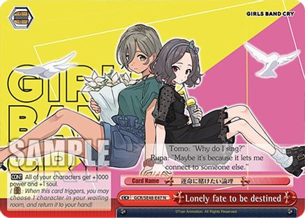 Image of Lonely fate to be destined (GCR/SE48-E47 N) - Girls Band Cry Premium Booster