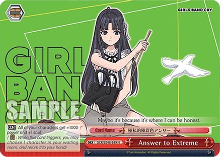 Image of Answer to Extreme (GCR/SE48-E49 N) - Girls Band Cry Premium Booster