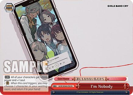 Image of I'm Nobody (GCR/SE48-E50 N) - Girls Band Cry Premium Booster
