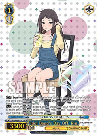 Image of Idol Band's Day Off, Rin (GBCR) (GCR/SE48-E60GBC GBCR) - Girls Band Cry Premium Booster