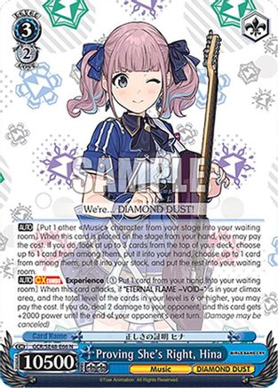 Image of Proving She's Right, Hina (GCR/SE48-E66 N) - Girls Band Cry Premium Booster