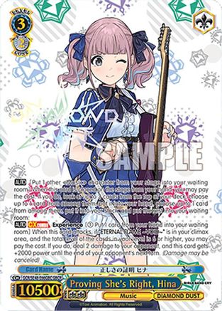 Image of Proving She's Right, Hina (GBCR) (GCR/SE48-E66GBC GBCR) - Girls Band Cry Premium Booster