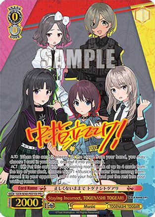 Image of Staying Incorrect, TOGENASHI TOGEARI (GCR/SE48-PE01 PR) - Girls Band Cry Premium Booster