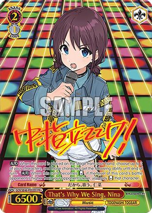 Image of That's Why We Sing, Nina (PR+) (GCR/SE48-PE02EX PR+) - Girls Band Cry Premium Booster