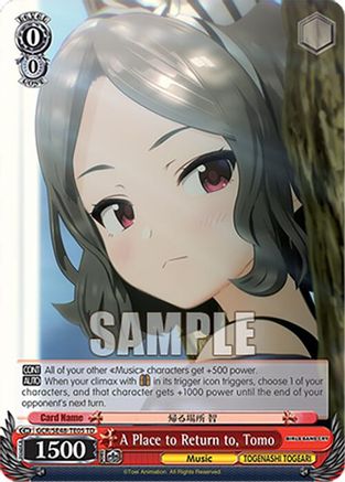 Image of A Place to Return to, Tomo (GCR/SE48-TE05 TD) - Girls Band Cry Premium Booster