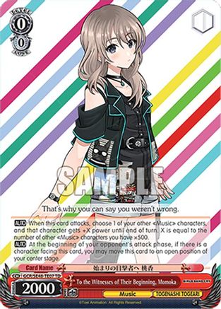 Image of To the Witnesses of Their Beginning, Momoka (GCR/SE48-TE07 TD) - Girls Band Cry Premium Booster