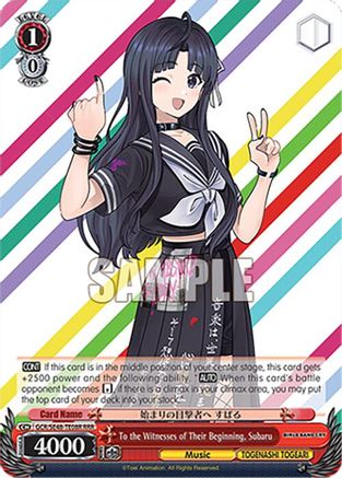 Image of To the Witnesses of Their Beginning, Subaru (RRR) (GCR/SE48-TE08R RRR) - Girls Band Cry Premium Booster