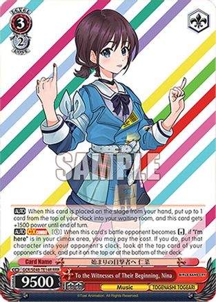 Image of To the Witnesses of Their Beginning, Nina (RRR) (GCR/SE48-TE14R RRR) - Girls Band Cry Premium Booster