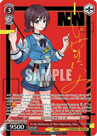 Image of To the Witnesses of Their Beginning, Nina (SP) (GCR/SE48-TE14SP SP) - Girls Band Cry Premium Booster