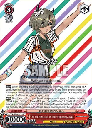 Image of To the Witnesses of Their Beginning, Rupa (GCR/SE48-TE15 TD) - Girls Band Cry Premium Booster
