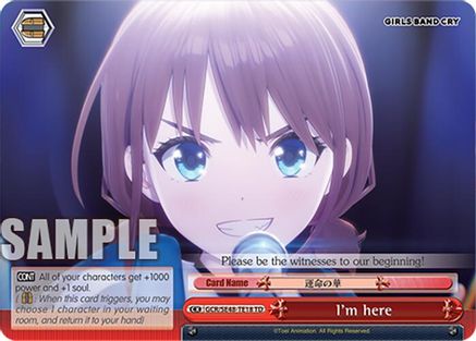 Image of I'm here (GCR/SE48-TE18 TD) - Girls Band Cry Premium Booster