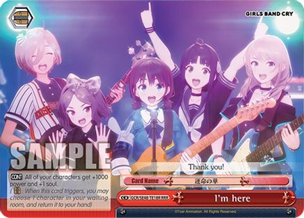 Image of I'm here (RRR) (GCR/SE48-TE18R RRR) - Girls Band Cry Premium Booster