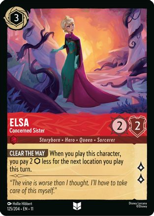 Image of Elsa - Concerned Sister (125/204) - Winterspell Cold Foil
