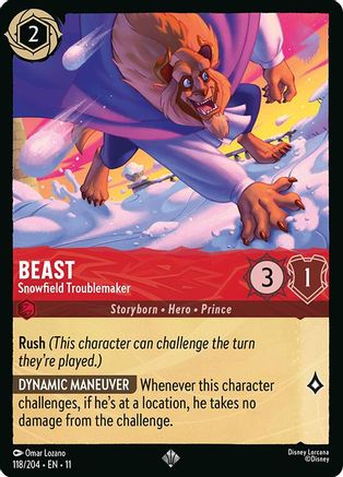 Image of Beast - Snowfield Troublemaker (118/204) - Winterspell Cold Foil