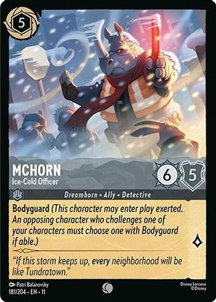 Image of McHorn - Ice-Cold Officer (181/204) - Winterspell Cold Foil