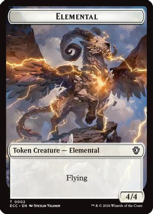 Image of Elemental (0002) // Plant Double-Sided Token (ECC-2 // 5) - Commander: Lorwyn Eclipsed